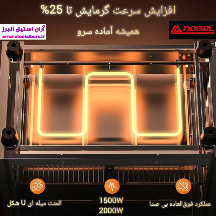 گرمکن غذا برقی نوبل آران استیل البرز