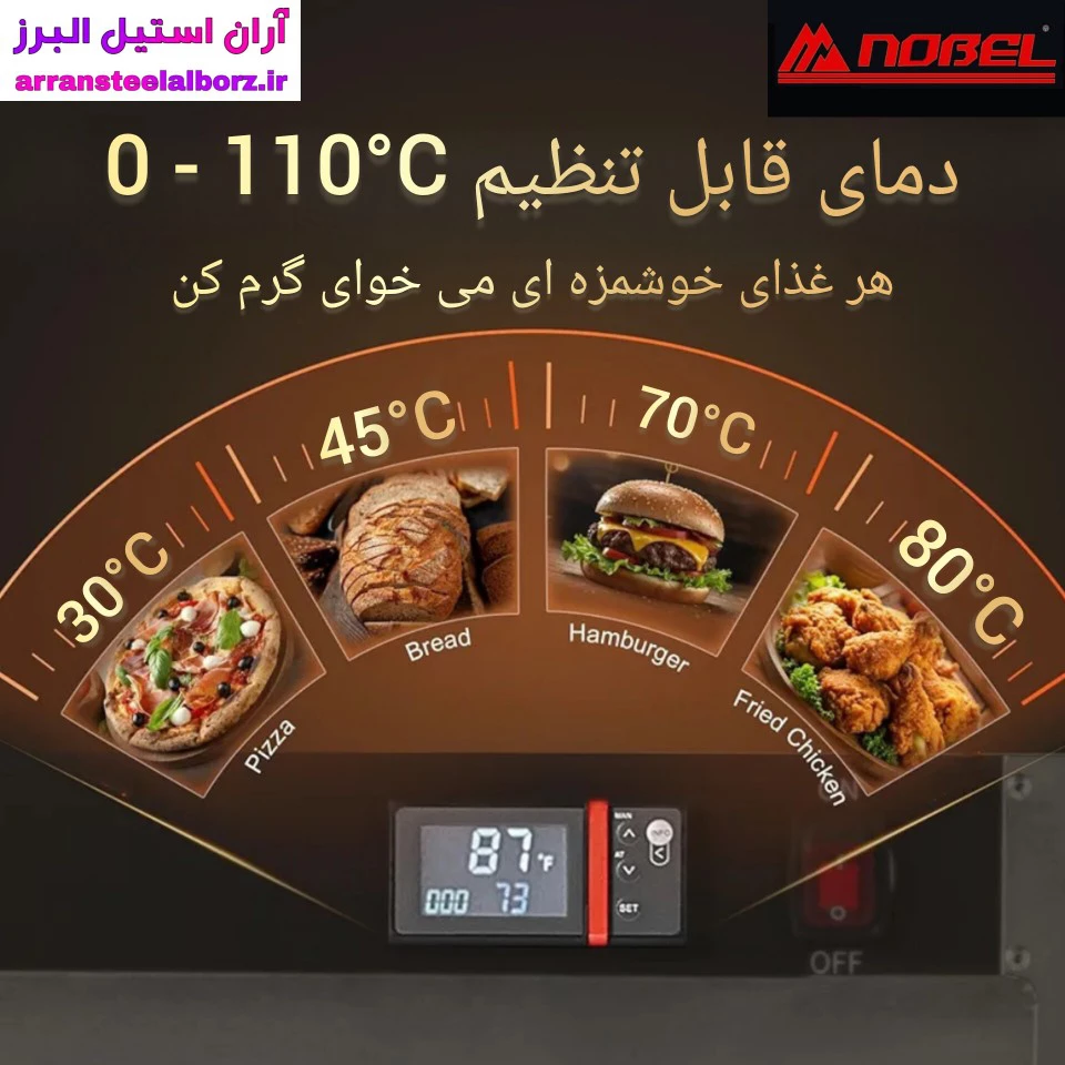 گرمکن غذا برقی نوبل آران استیل البرز