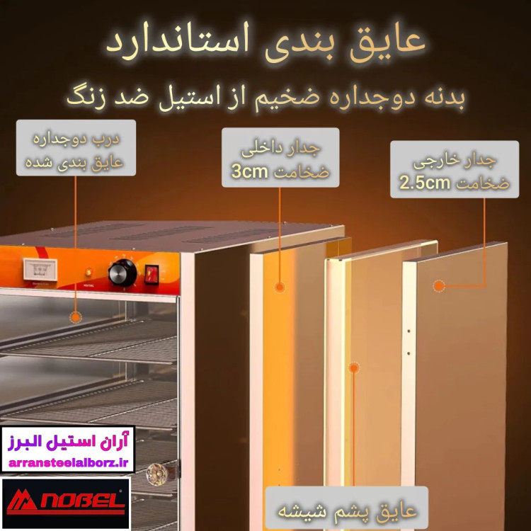 گرمکن غذا گازی نوبل آران استیل البرز