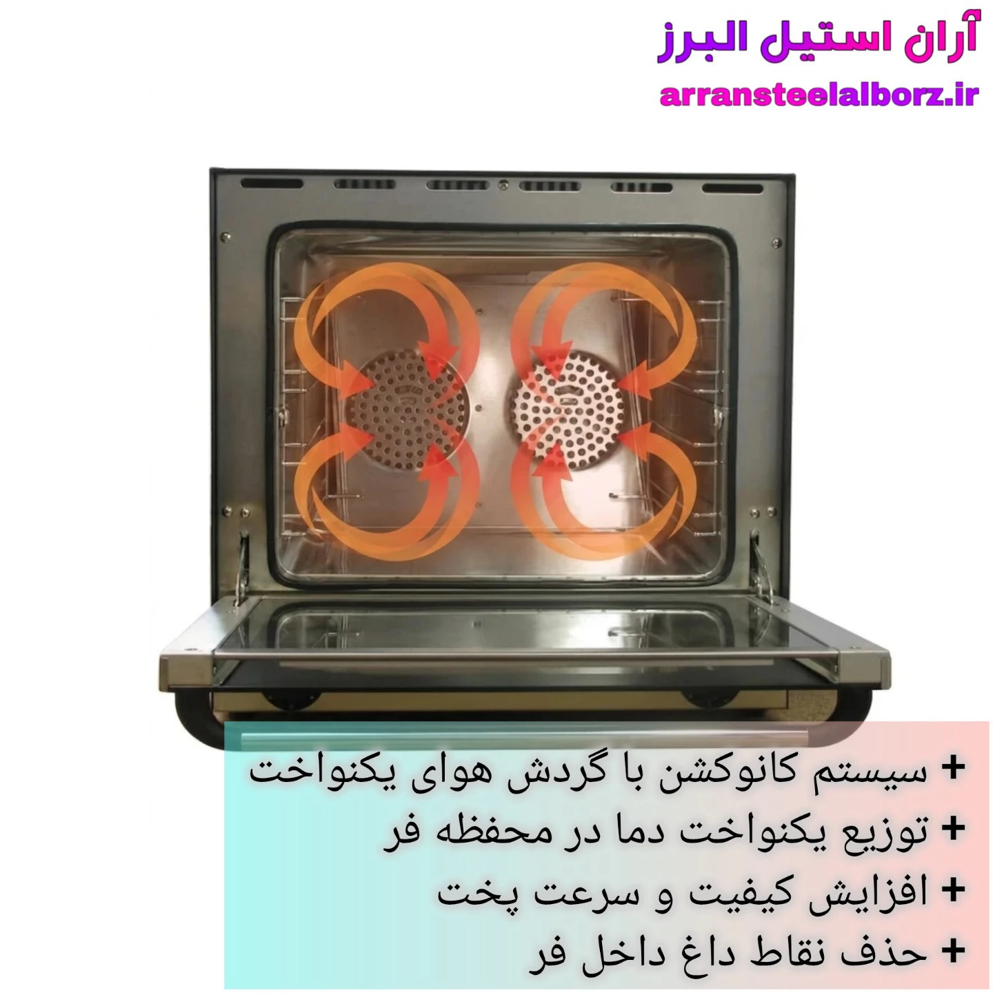 فر کانوکشن ONECHEF  برقی ۴ دیس بخار دار