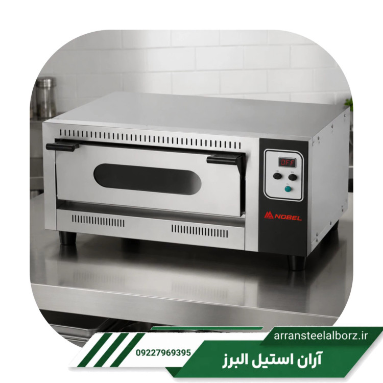 فر گازی صندوقی پیتزا دیجیتالی 12 بشقاب نوبل(NOBLE)مدلNB-12