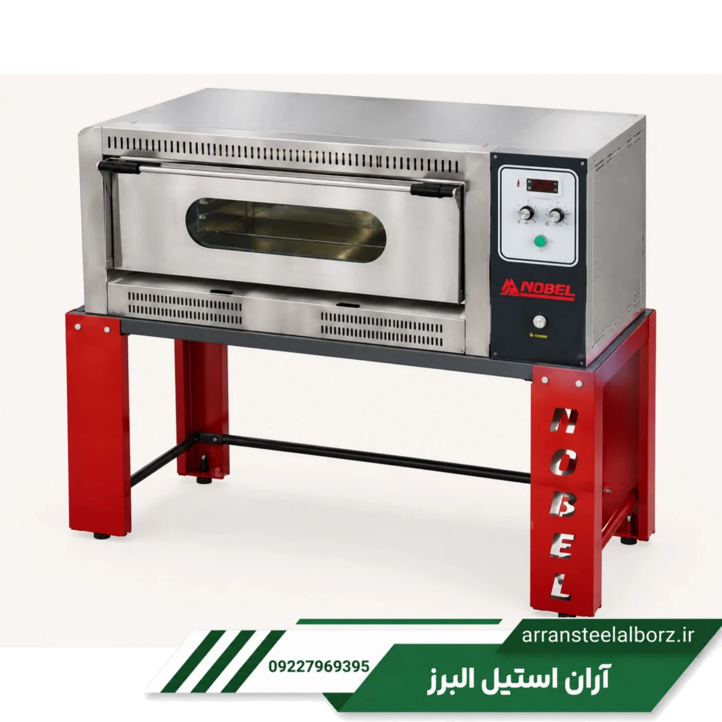 خرید فر پیتزا صندوقی 9 بشقاب نوبل HA9 کف سنگ طرح GGF