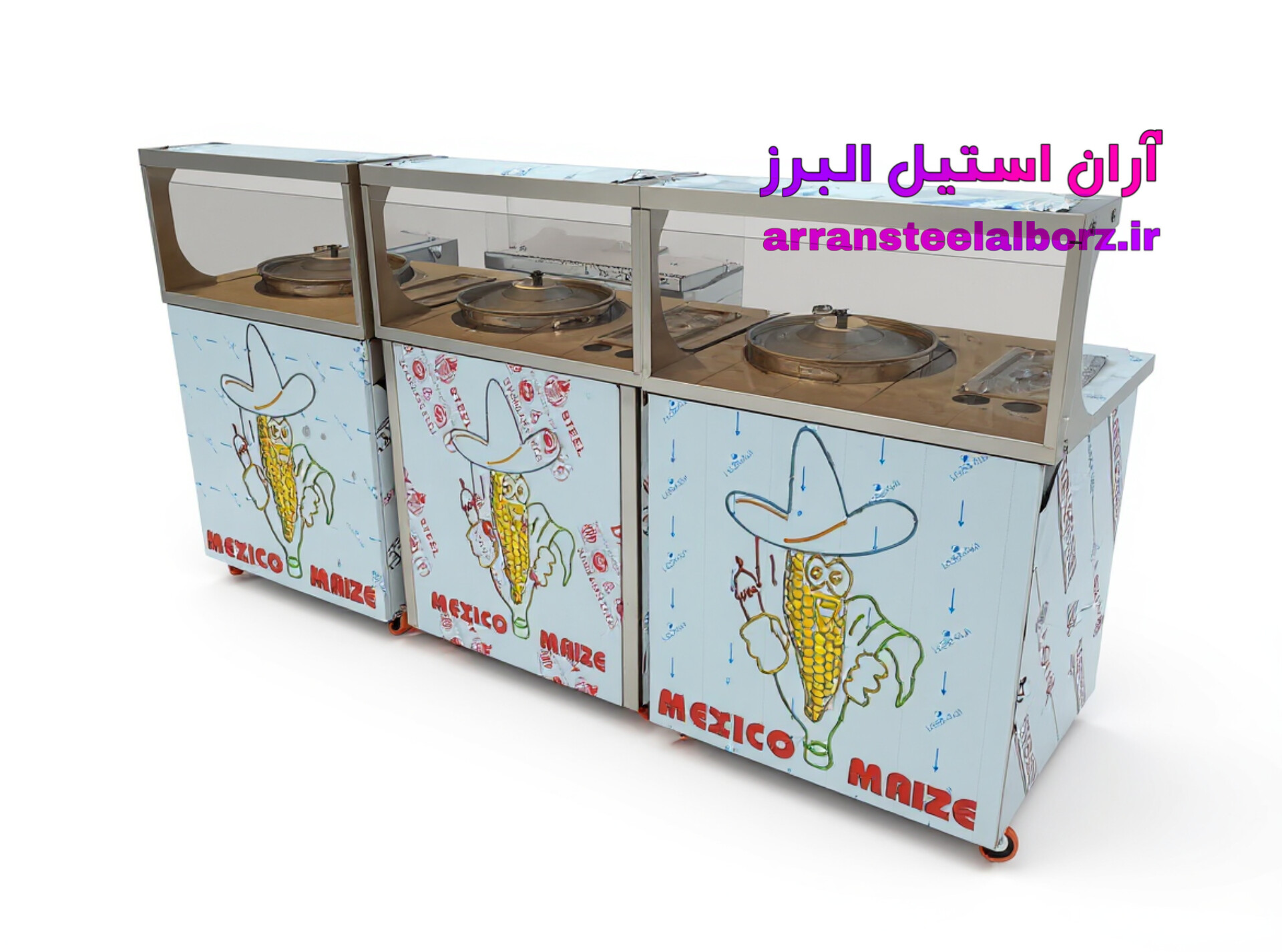 دستگاه ذرت مکزیکی صنعتی برقی و گازی نوبل